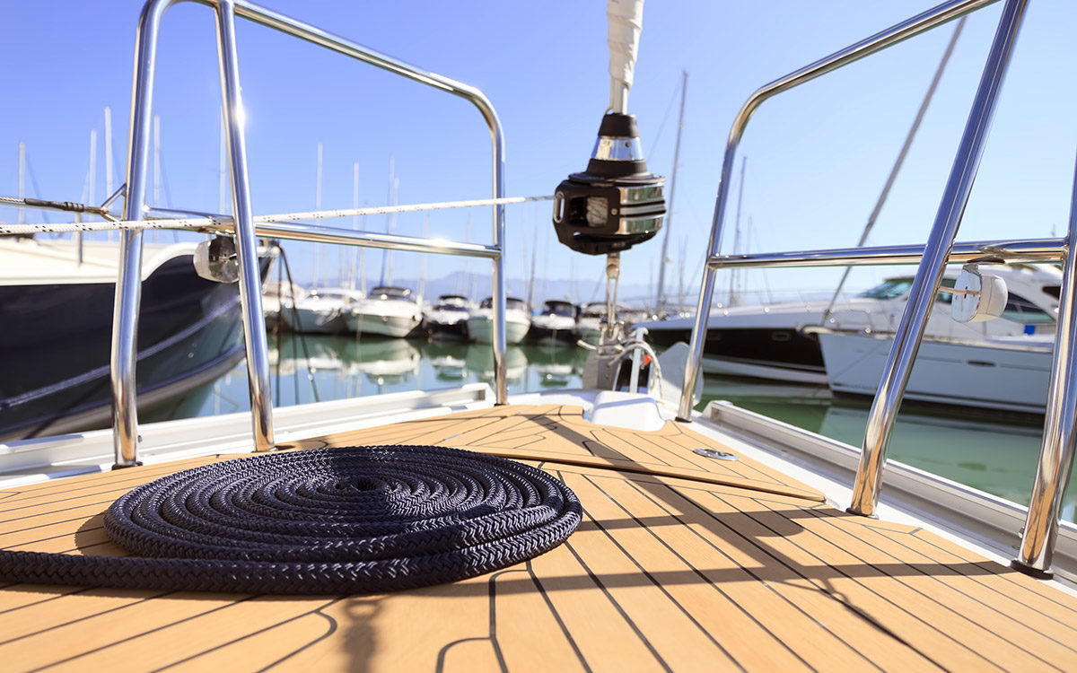 Front deck on a boat
